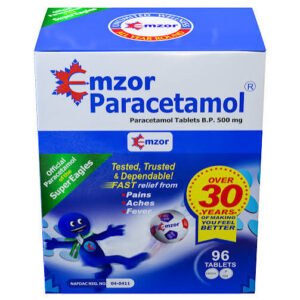 Emzor paracetamol 500mg tablets x 96